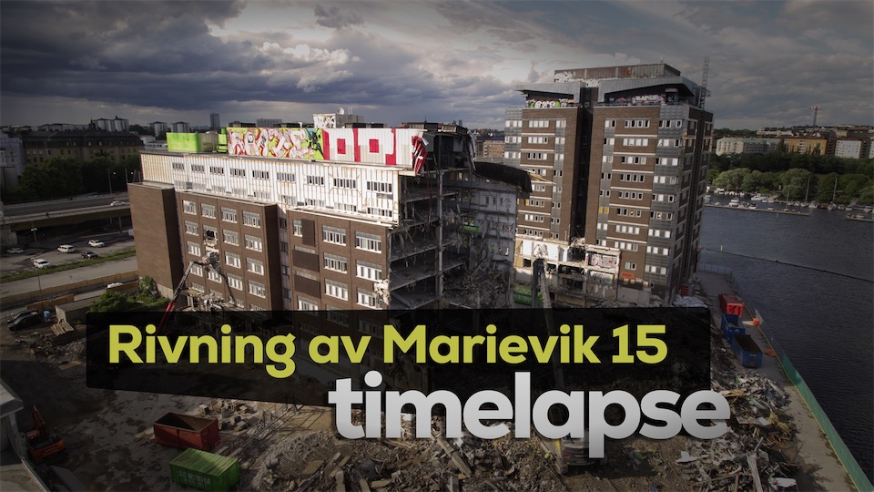 rivning Stockholm timelapse