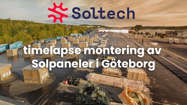 montering solpaneler Göteborg timelapse